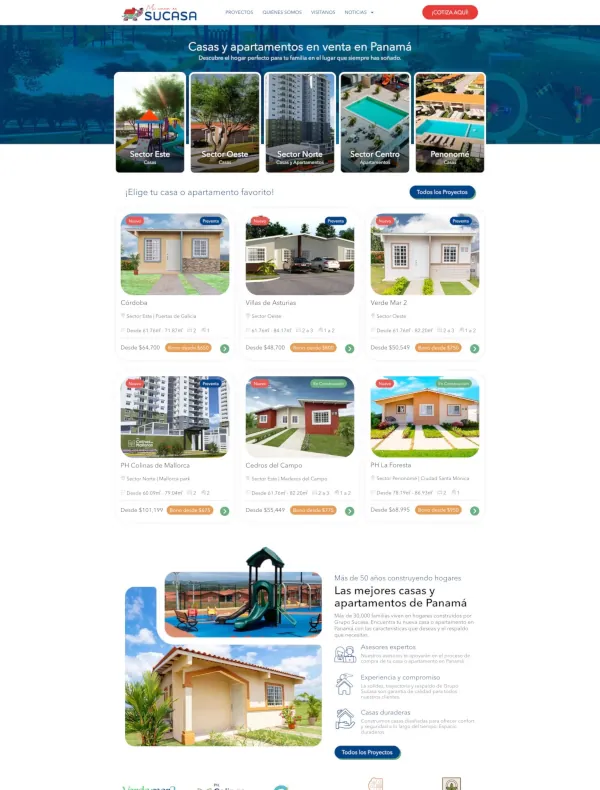 Web design for a real estate company
