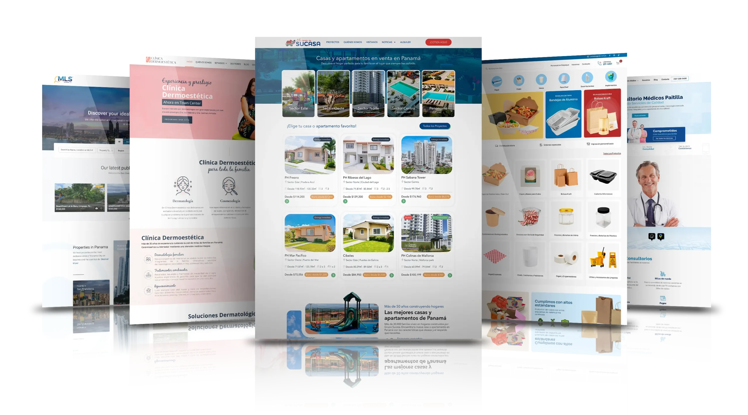Web design projects developed by DigitalWeb Panama